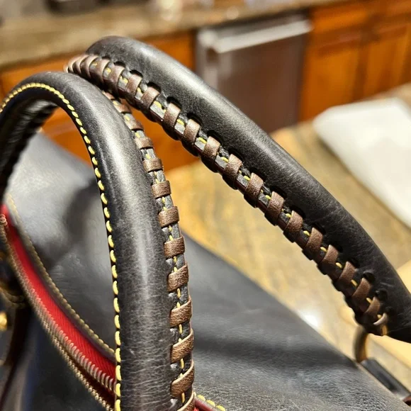 Dooney & Bourke Navy Florentine Satchel with Accessories - Picture 8 of 16